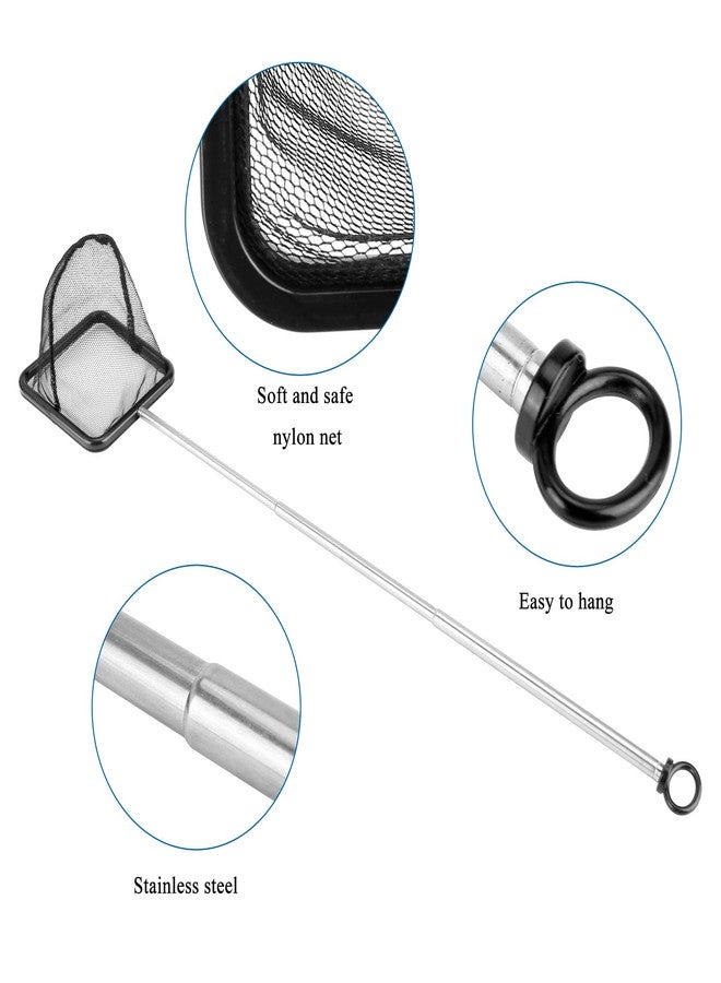 Mogoko Aquarium Fish Net, Fish Net for Fish Tank with 5.5"-16.3" Long Extendable Long Handle, Fine Mesh Telescopic Aquarium Fish Net Fish Tank Aquarium Accessories - Image 4